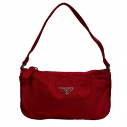 Prada Red Nylon Prada Shoulder Bag