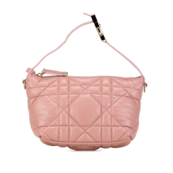 Christian Dior AB Dior Pink Light Pink Calf Leather Small skin Macrocannage DiorTravel Nomad Pouch Italy