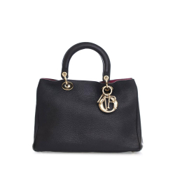 Christian Dior AB Dior Black Calf Leather Medium Diorissimo Satchel France