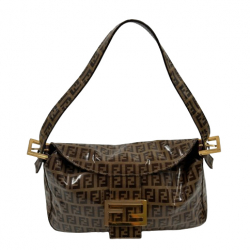 Fendi Brown Vinyl Fendi Baguette