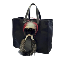 Fendi AB Fendi Black Nylon Fabric Karlito Tote Italy