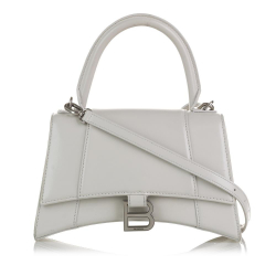 Balenciaga B Balenciaga White Calf Leather Hourglass S Italy