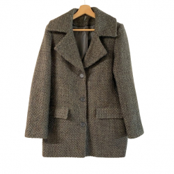 Naf Naf Dark purple / brown tweed coats