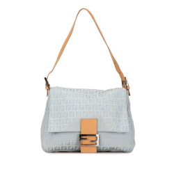 Fendi B Fendi Blue Light Blue Canvas Fabric Zucchino Mamma Forever Italy