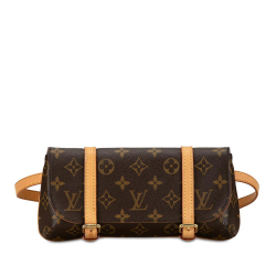 Louis Vuitton B Louis Vuitton Brown Monogram Canvas Canvas Monogram Pochette Marelle PM France