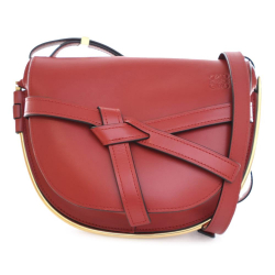 Loewe AB LOEWE Red Calf Leather Small Gate Crossbody Spain