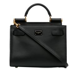 Dolce & Gabbana B Dolce & Gabbana Black Calf Leather Sicily 62 Italy