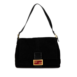 Fendi B Fendi Black Suede Leather Mamma Forever Italy