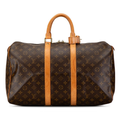 Louis Vuitton B Louis Vuitton Brown Monogram Canvas Canvas Monogram Keepall 45 France