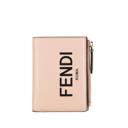 Fendi B Fendi Pink Salmon Calf Leather Bifold Wallet Italy