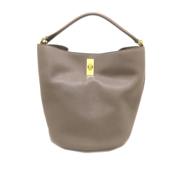 Celine B Celine Brown Taupe Calf Leather Supple Grained skin Bucket 16 Italy