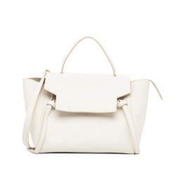 Celine AB Celine White Calf Leather Mini Belt Satchel Italy