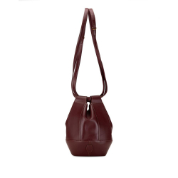 Cartier B Cartier Red Bordeaux Calf Leather Must de Cartier Tulip Bucket Bag Spain