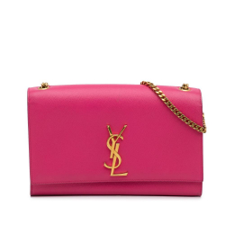 Saint Laurent B Saint Laurent Pink Calf Leather Small Monogram Kate Italy