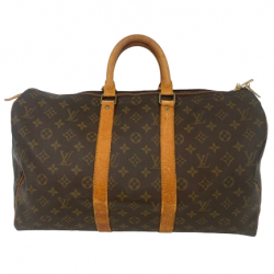 Louis Vuitton Brown Coated Canvas Louis Vuitton Keepall 45