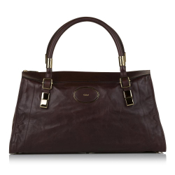 Chloé B Chloé Brown Dark Brown Calf Leather Victoria Handbag Italy