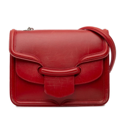 Alexander McQueen B Alexander McQueen Red Calf Leather Heroine Shoulder Bag Italy