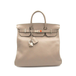 Hermès AB Hermès Gray Calf Leather Clemence HAC Birkin Retourne 40 France