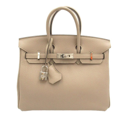 Hermès AB Hermès Gray Light Gray Calf Leather Togo Birkin Retourne 25 France