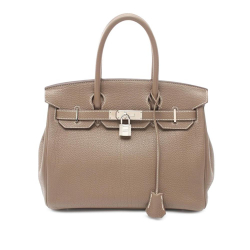 Hermès AB Hermès Brown Taupe Calf Leather Togo Birkin Retourne 30 France