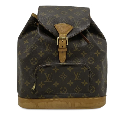 Louis Vuitton B Louis Vuitton Brown Monogram Canvas Canvas Monogram Montsouris MM France