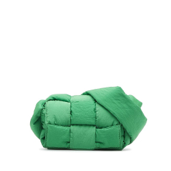 Bottega Veneta AB Bottega Veneta Green Nylon Fabric Candy Padded Tech Cassette Italy