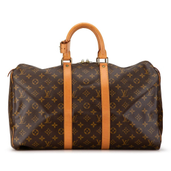 Louis Vuitton B Louis Vuitton Brown Monogram Canvas Canvas Monogram Keepall 45 France