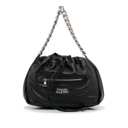 Alexander McQueen AB Alexander McQueen Black Calf Leather The Ball Bundle Bag Romania