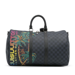 Louis Vuitton AB Louis Vuitton Blue Damier Canvas Canvas Damier Cobalt Jungle Keepall Bandouliere 45 France