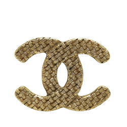 Chanel AB Chanel Gold Gold Plated Metal CC Brooch France