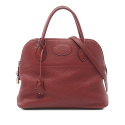 Hermès B Hermès Red Bordeaux Calf Leather Clemence Bolide 31 France