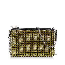 Alexander Wang AB Alexander Wang Black with Yellow Mesh Fabric Nano Heiress Pouch Vietnam