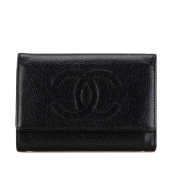 Chanel B Chanel Black Caviar Leather Leather CC Caviar Small Wallet Italy