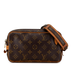 Louis Vuitton B Louis Vuitton Brown Monogram Canvas Canvas Monogram Pochette Marly Bandouliere France