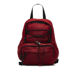 Prada B Prada Red Nylon Fabric Tessuto Backpack Italy