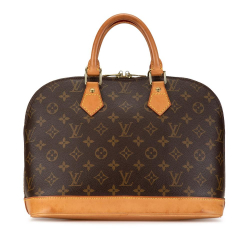 Louis Vuitton B Louis Vuitton Brown Monogram Canvas Canvas Monogram Alma PM France