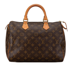 Louis Vuitton B Louis Vuitton Brown Monogram Canvas Canvas Monogram Speedy 30 United States