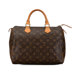 Louis Vuitton B Louis Vuitton Brown Monogram Canvas Canvas Monogram Speedy 30 France