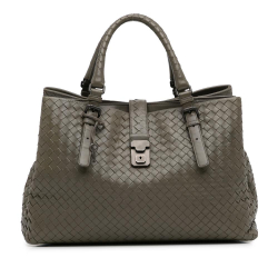 Bottega Veneta B Bottega Veneta Brown Taupe Nappa Leather Leather Medium Intrecciato Nappa Roma Italy