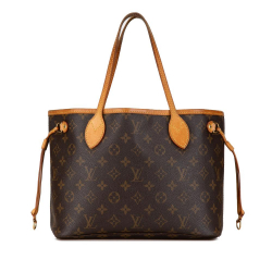 Louis Vuitton B Louis Vuitton Brown Monogram Canvas Canvas Monogram Neverfull PM France