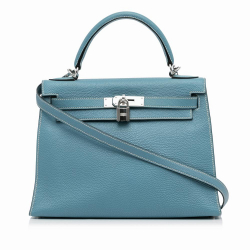 Hermès AB Hermès Blue Calf Leather 2004 Togo Kelly Sellier Mou 28 France