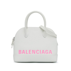 Balenciaga B Balenciaga White Calf Leather Ville S Top Handle Satchel Italy