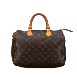 Louis Vuitton B Louis Vuitton Brown Monogram Canvas Canvas Monogram Speedy 30 France