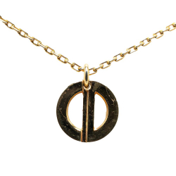 Christian Dior B Dior Gold Gold Plated Metal CD Logo Pendant Necklace Germany