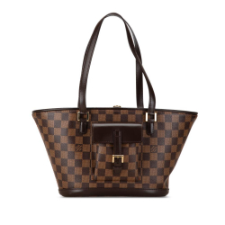 Louis Vuitton B Louis Vuitton Brown Damier Canvas Canvas Damier Ebene Manosque PM France