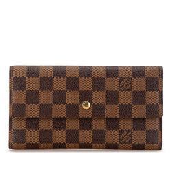 Louis Vuitton B Louis Vuitton Brown Damier Canvas Canvas Damier Ebene Porte Tresor International France