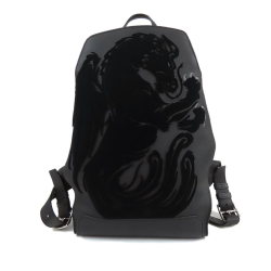 Hermès AB Hermès Gray Dark Gray with Black Calf Leather Togo Chimeras Dragon Cityback 27 France