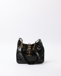 Chanel CC Patent Hobo Bag