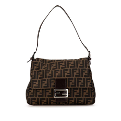 Fendi B Fendi Brown Canvas Fabric Zucca Mamma Forever Italy