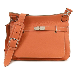 Hermès AB Hermès Orange Calf Leather Taurillon Clemence Jypsiere 34 France